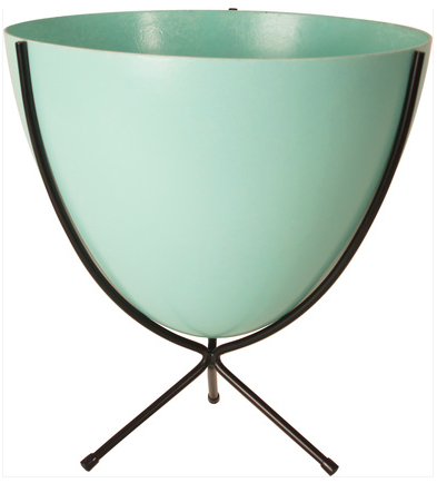Retro Bullet Planter // 16" turquoise