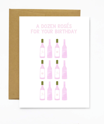 A Dozen Roses For Your Birthday - Greeting Card
