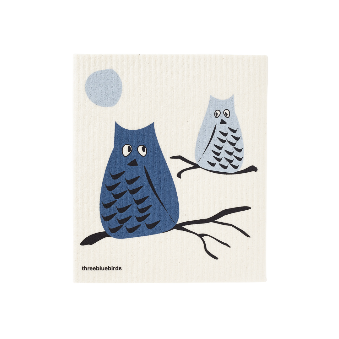 Blue Whoo Swedish Dishcloth