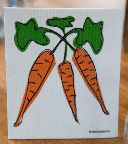 Carrots Swedish Dishcloth