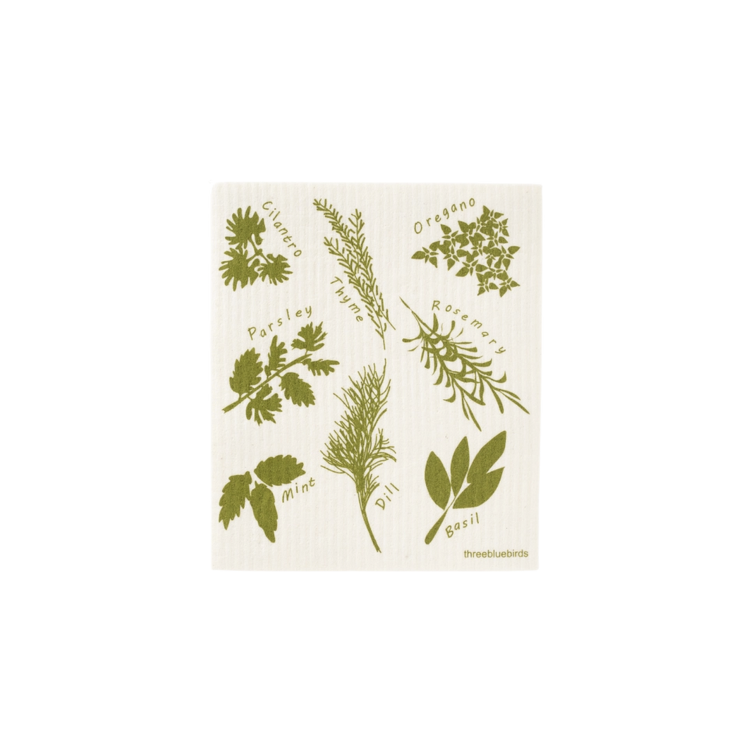 Herbs Swedish Dishcloth