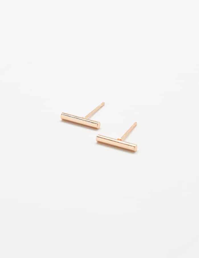 Gold Slim Bar Earrings