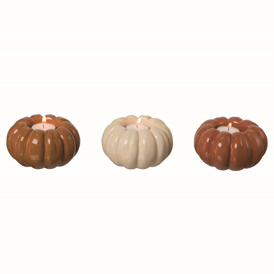 Ceramic Pumpkin Tea Light Holder