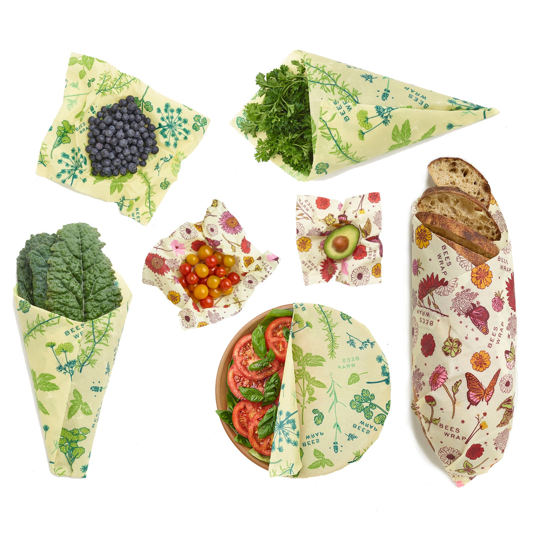 Variety Pack Plant Based Bee's Wrap - Meadow Magic and Herb Garden