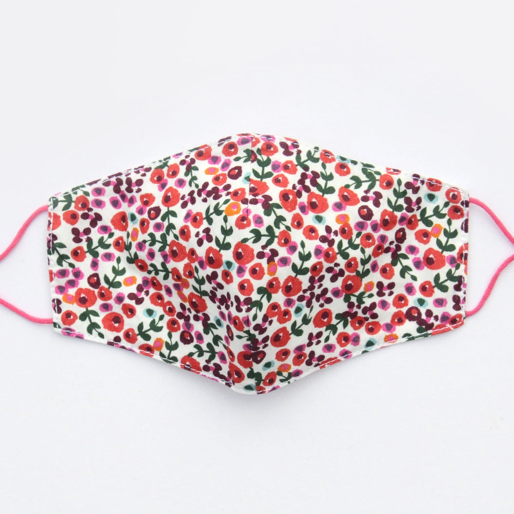 Red Ditsy Floral Face Mask