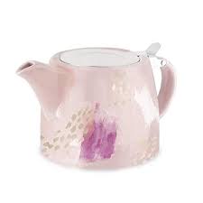 Harper Pink Abstract Ceramic Teapot & Infuser