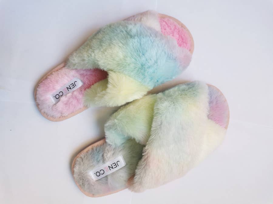 Fuzzy Slippers Unicorn