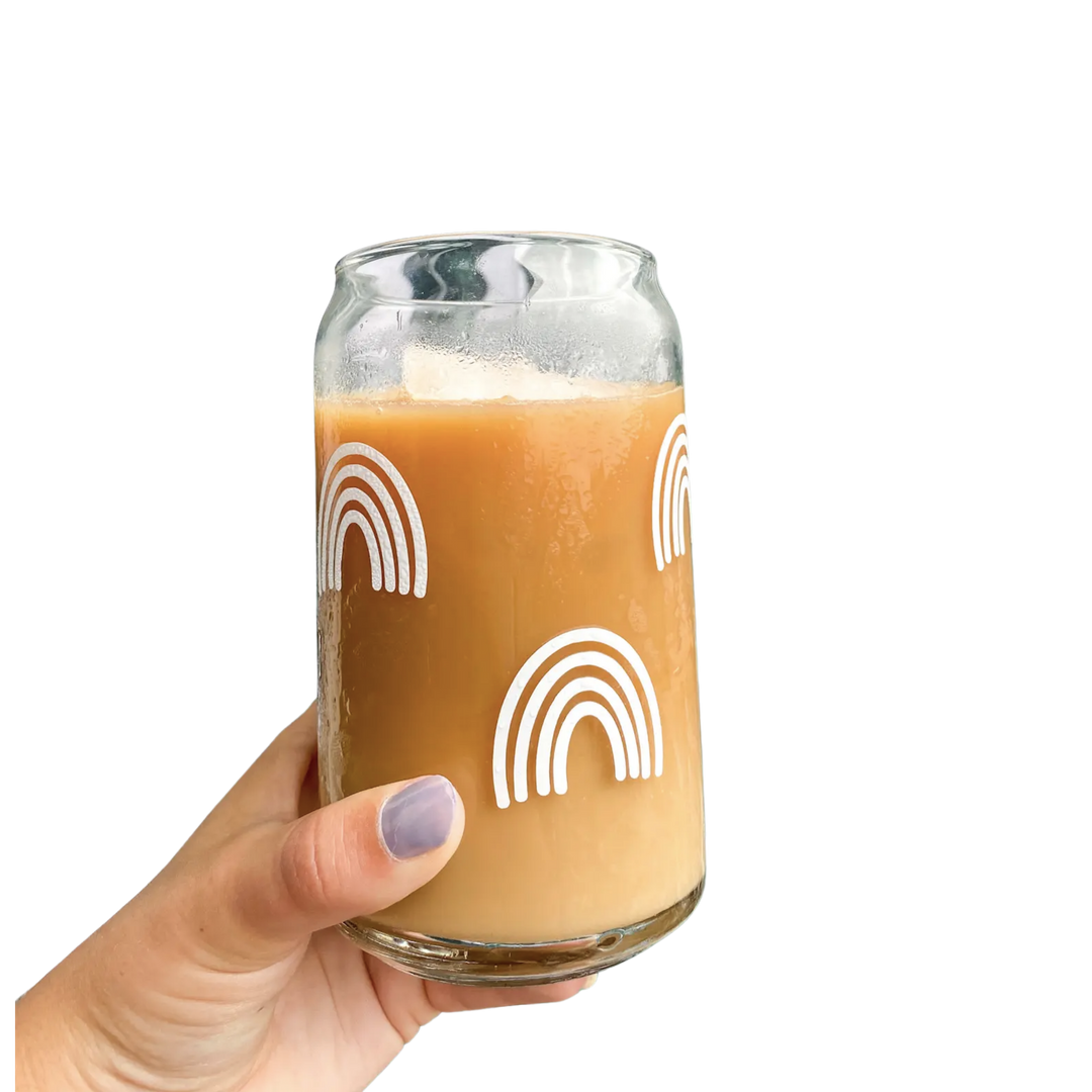 Rainbow Glass Cup - Dishwasher Safe