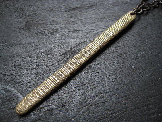 Brass Reversible Relic Necklace