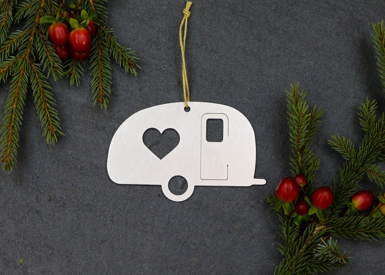 Camper Trailer Metal Ornament