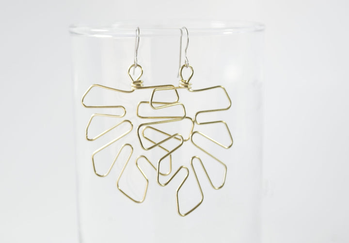 Monstera Leaf Dangle Earrings
