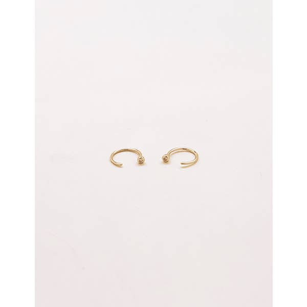 Pave Open Hoop Earrings