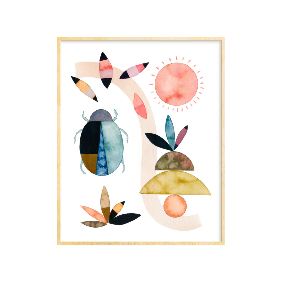 Sun Beetle Art Print 8x10