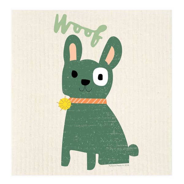 Woof Doggy Swedish Dishcloth