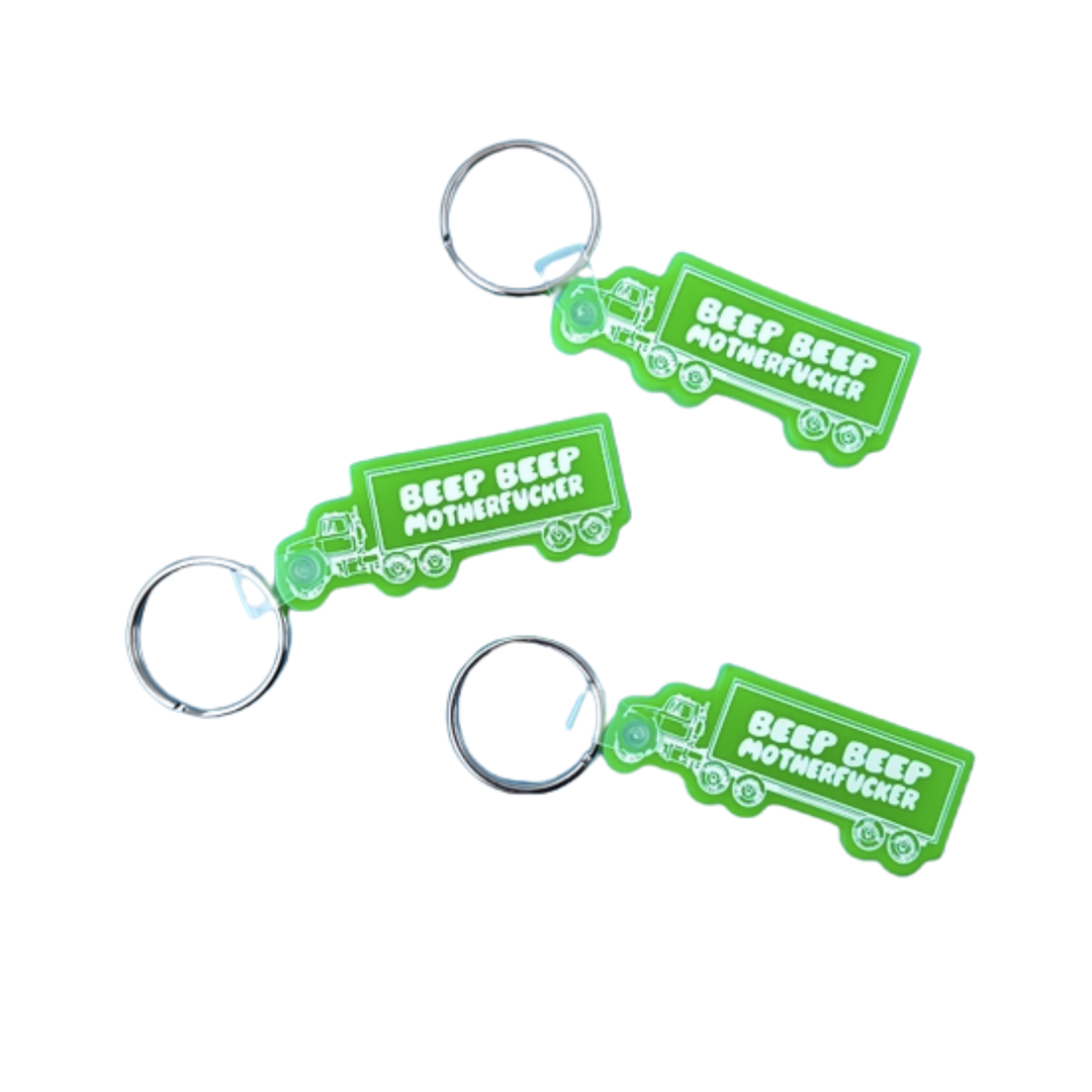 Beep Beep Motherfucker Soft Plastic Keychain