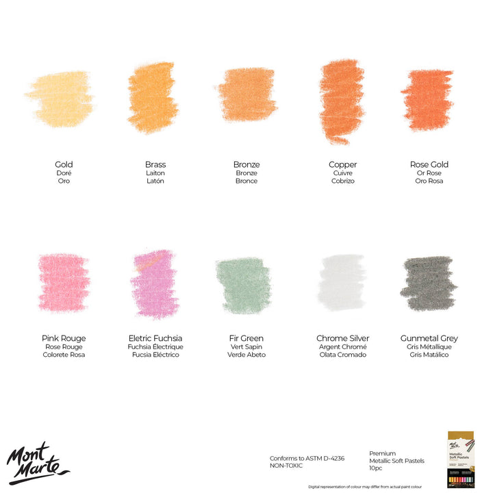 Metallic Soft Pastels Premium 10pc