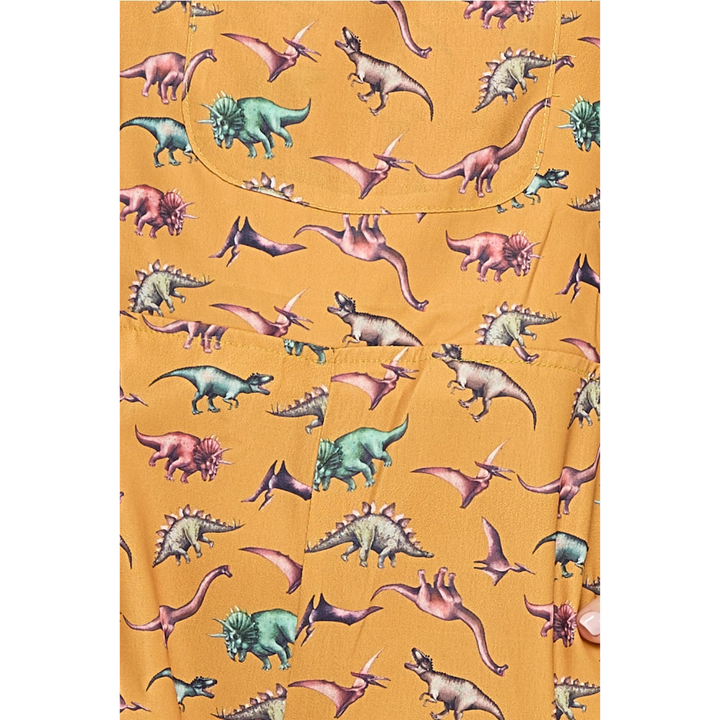 Dinosaurs Print Overalls with Pockets