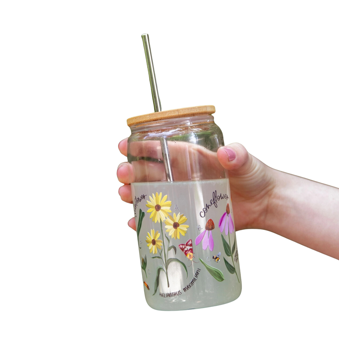 Wildflower Botanicals Glass Can