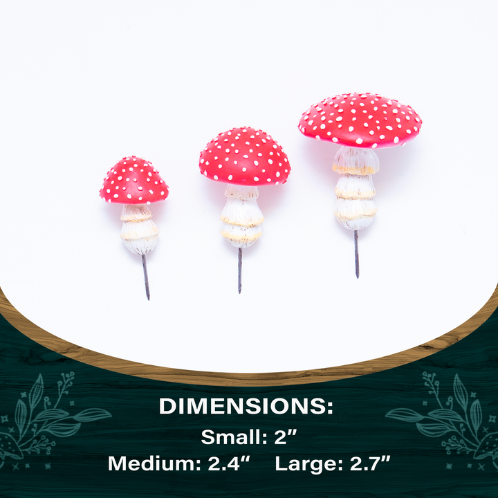 Mushrooms for Garden - Set of 3-  Glow in the Dark