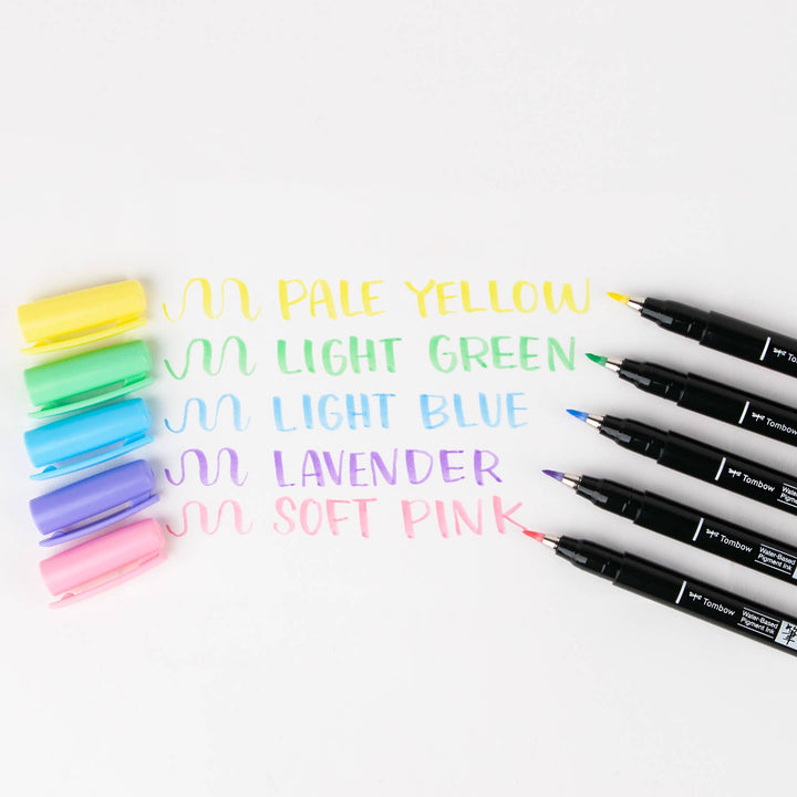 Fudenosuke Pastel Brush Pen: Pale Yellow