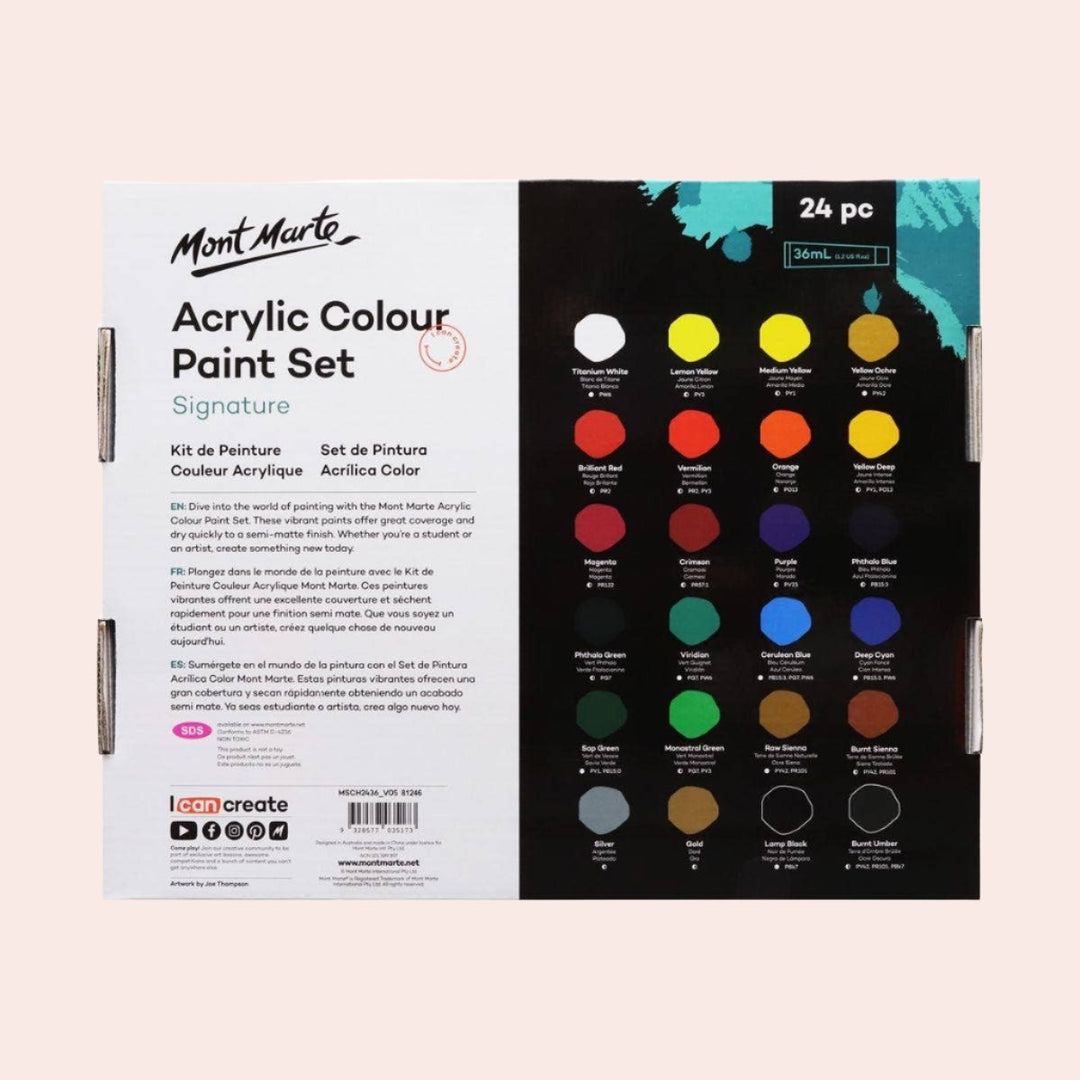 Acrylic Color Paint Set Signature 24pc x 36ml (1.2oz)