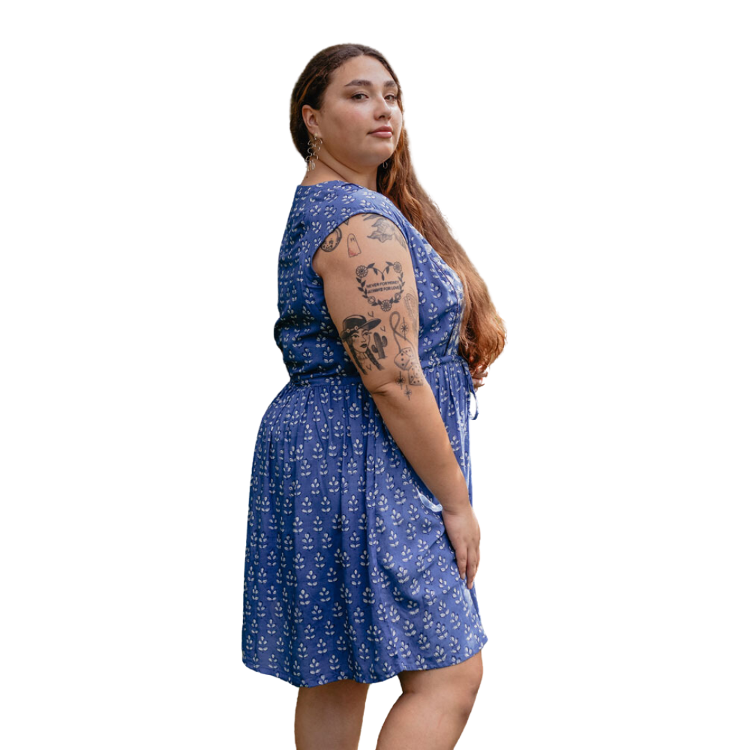 Nashville Plus Size Dress Indigo Mix