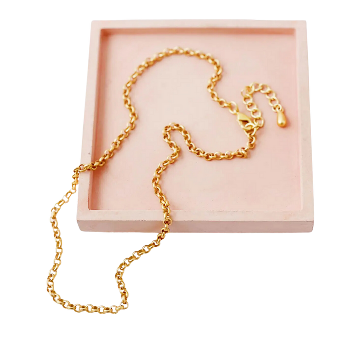 Matte Gold Small Chain Necklace