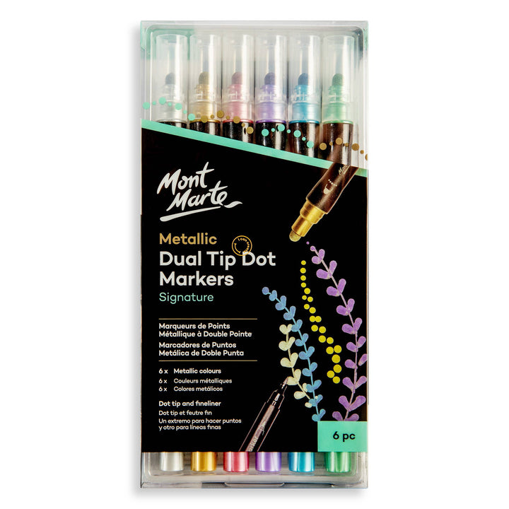 Metallic Dual Tip Dot Markers Signature 6pc