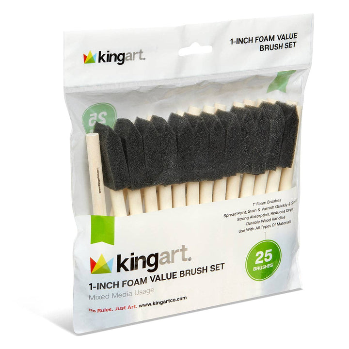 Foam Brushes 1” 25 pc
