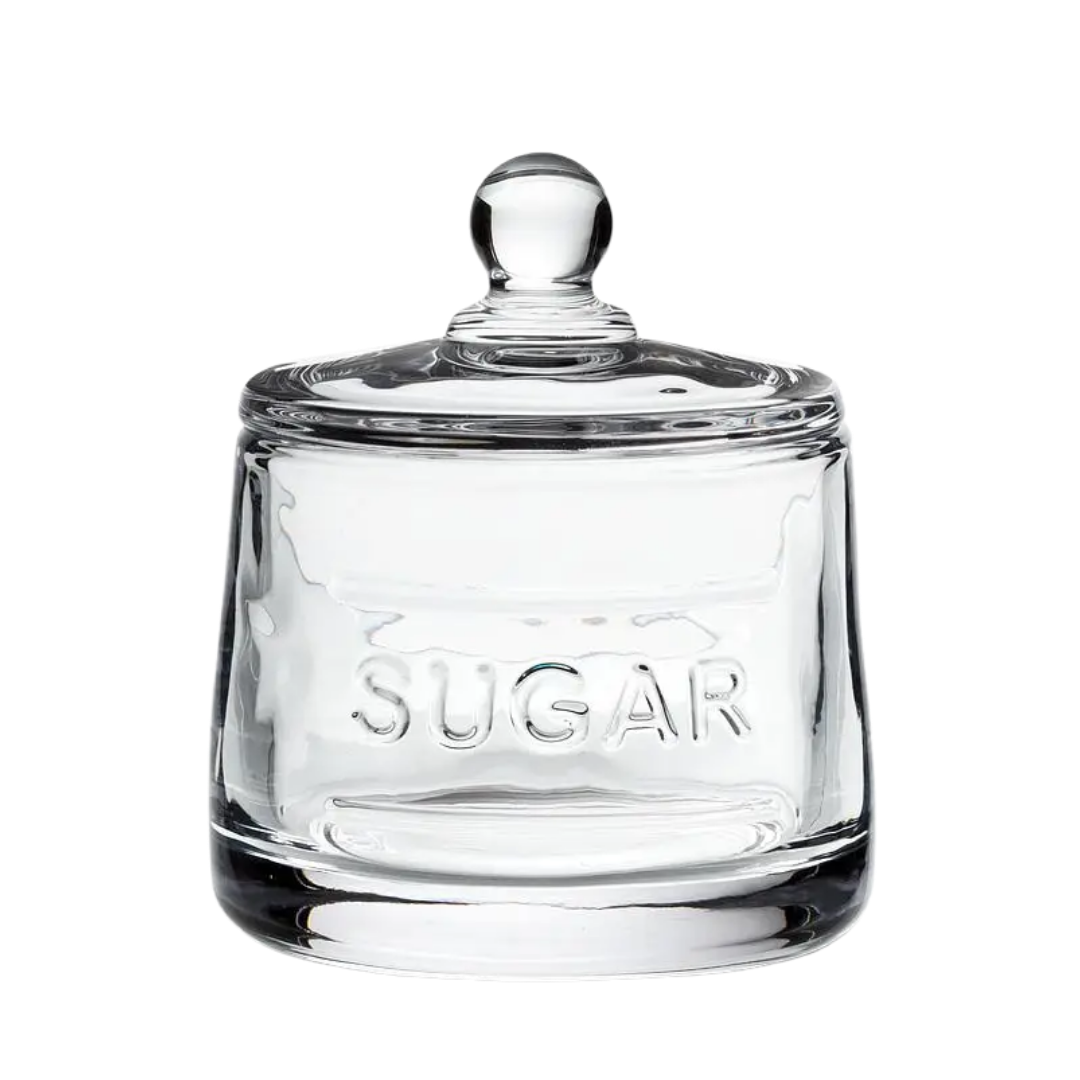 Classic Text Sugar Pot with Lid