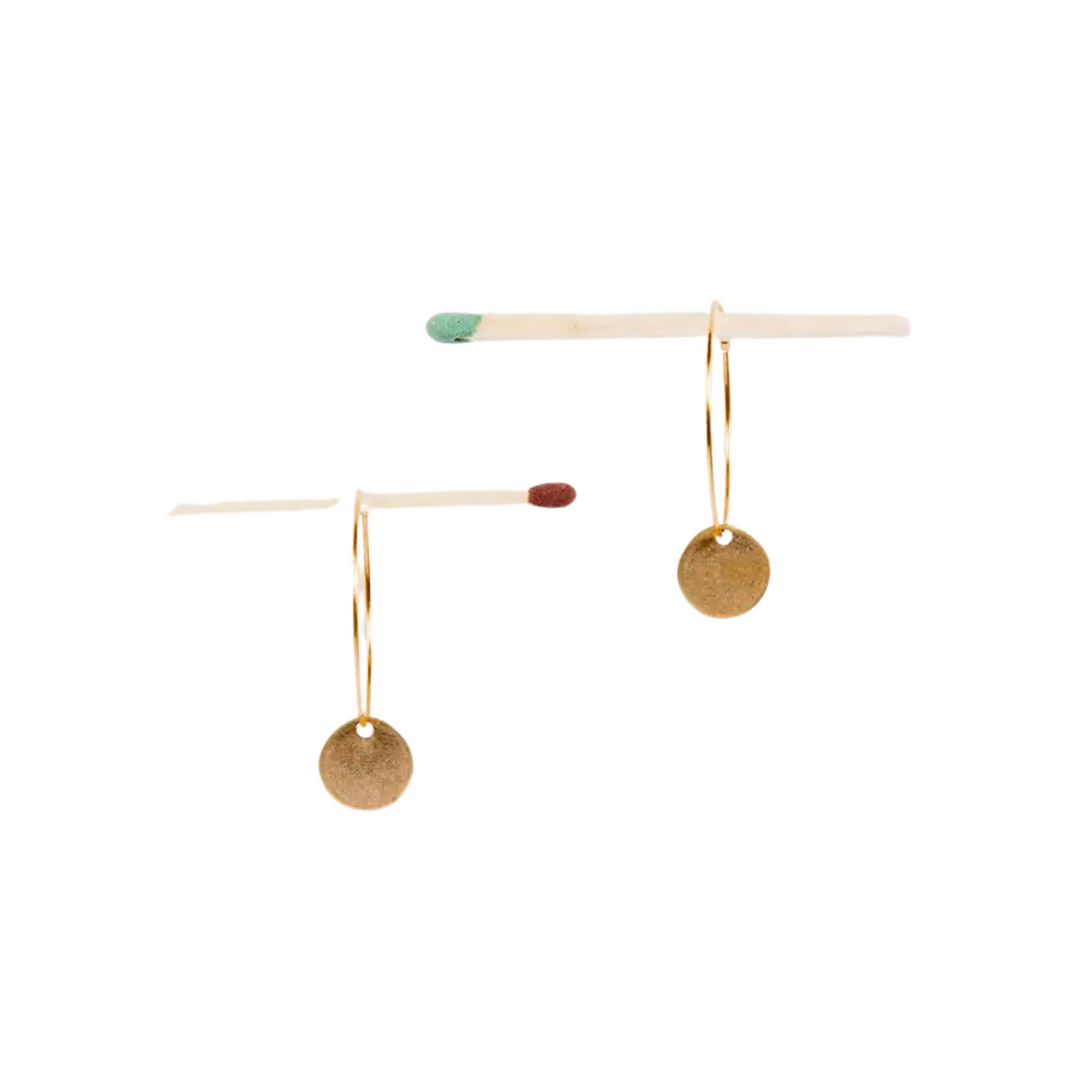 Hoop and Disc Earrings