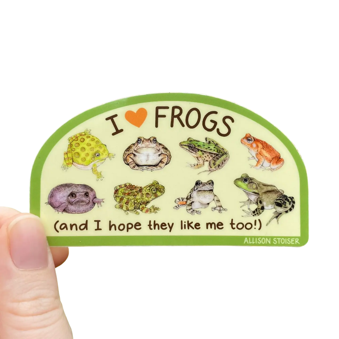 I ❤️ Frogs Vinyl Sticker
