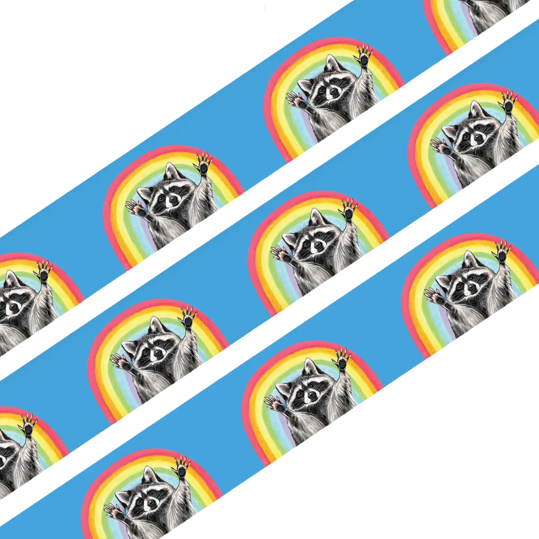 Rainbow Raccoon Washi Tape
