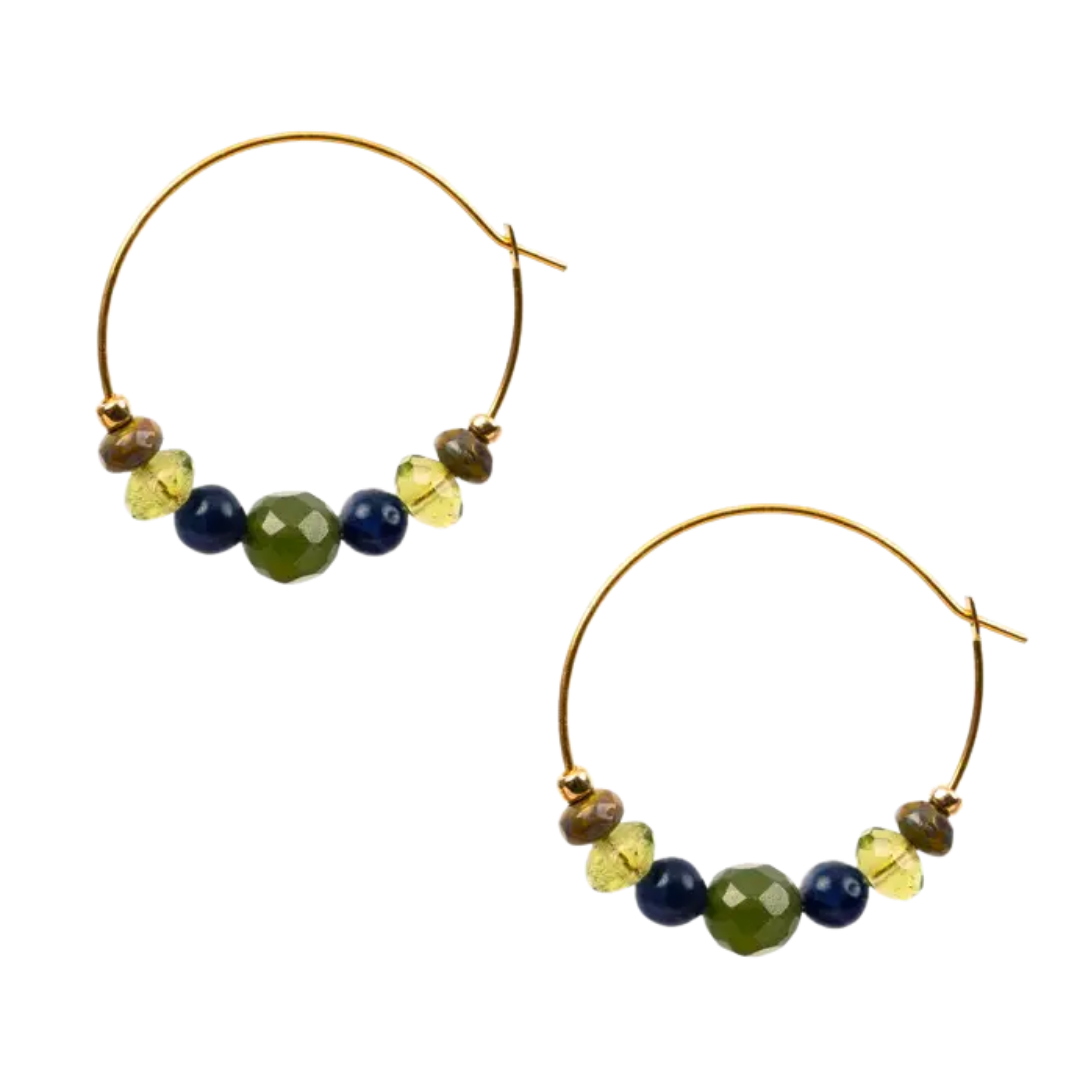 Jade Hoop Earrings