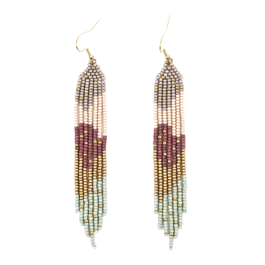 Strata Fringe with Gold Sprinkles Earrings