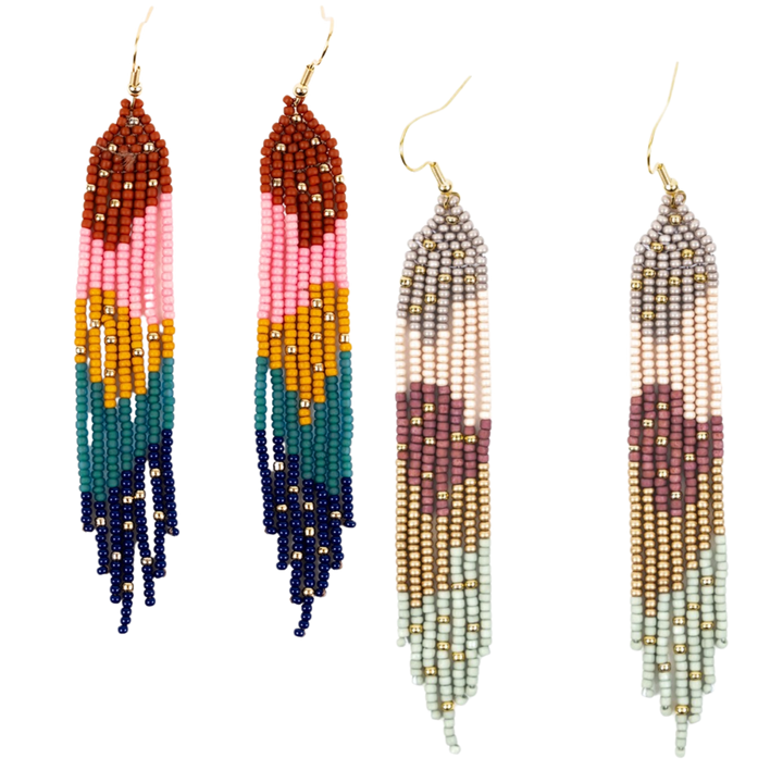 Strata Fringe with Gold Sprinkles Earrings