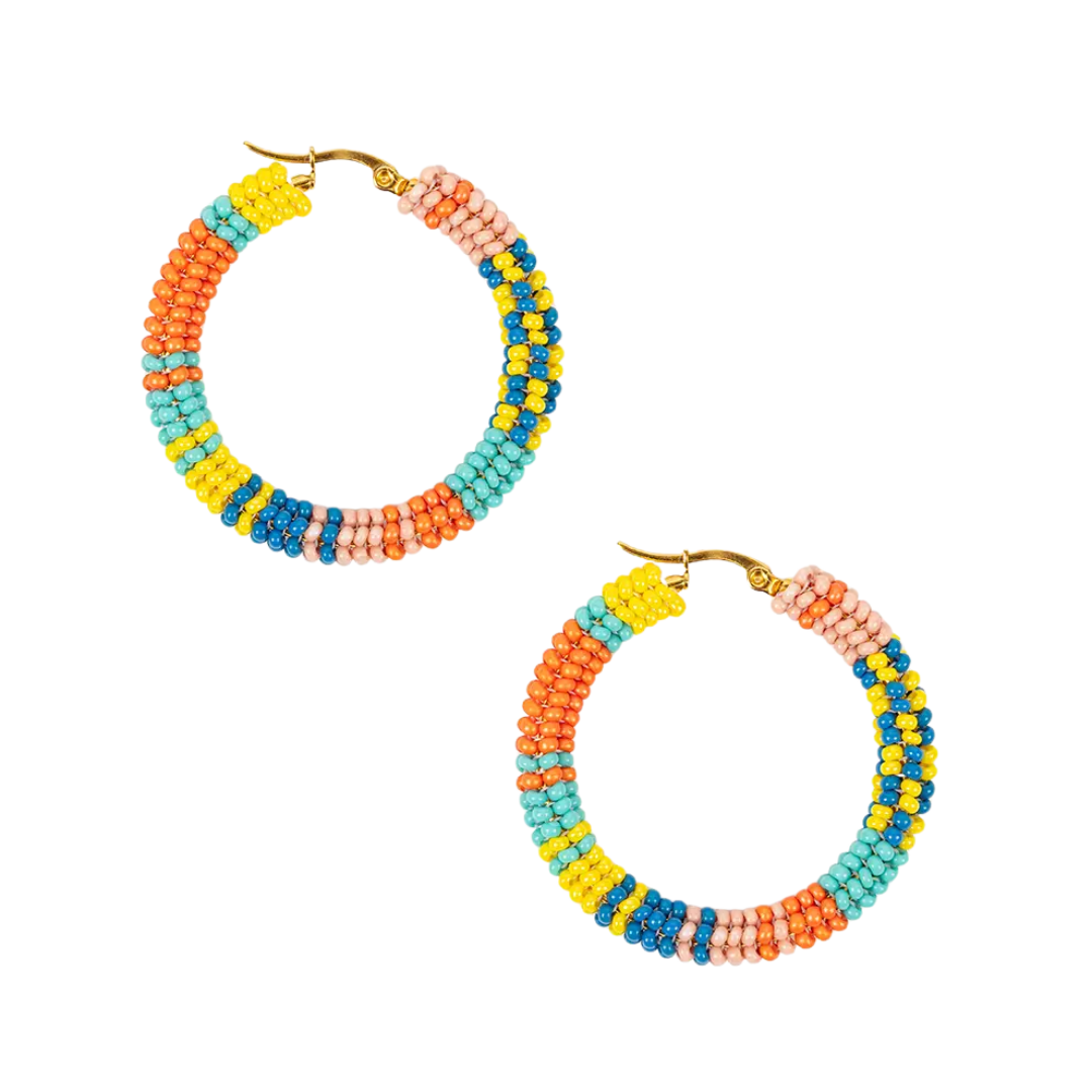 Patchwork Hoop Earrings