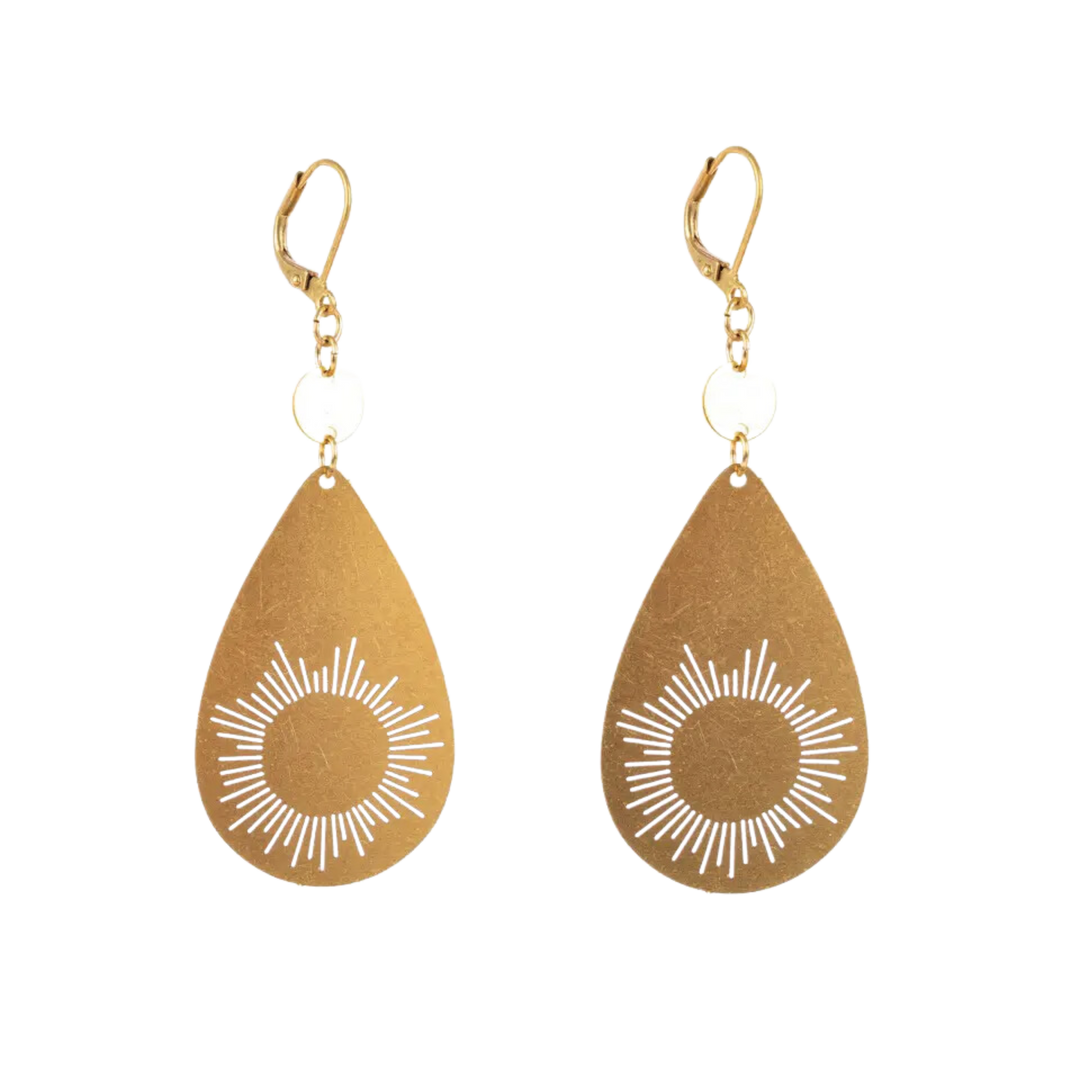 Sunburst Teardrop Earrings