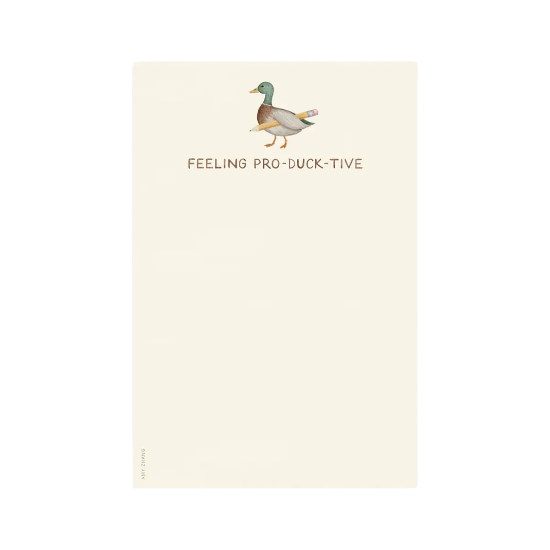 Feeling Productive Duck Notepad