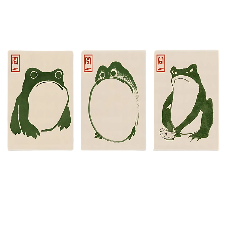 Japanese Matsumoto Hoji Frog Wall Art 8x10