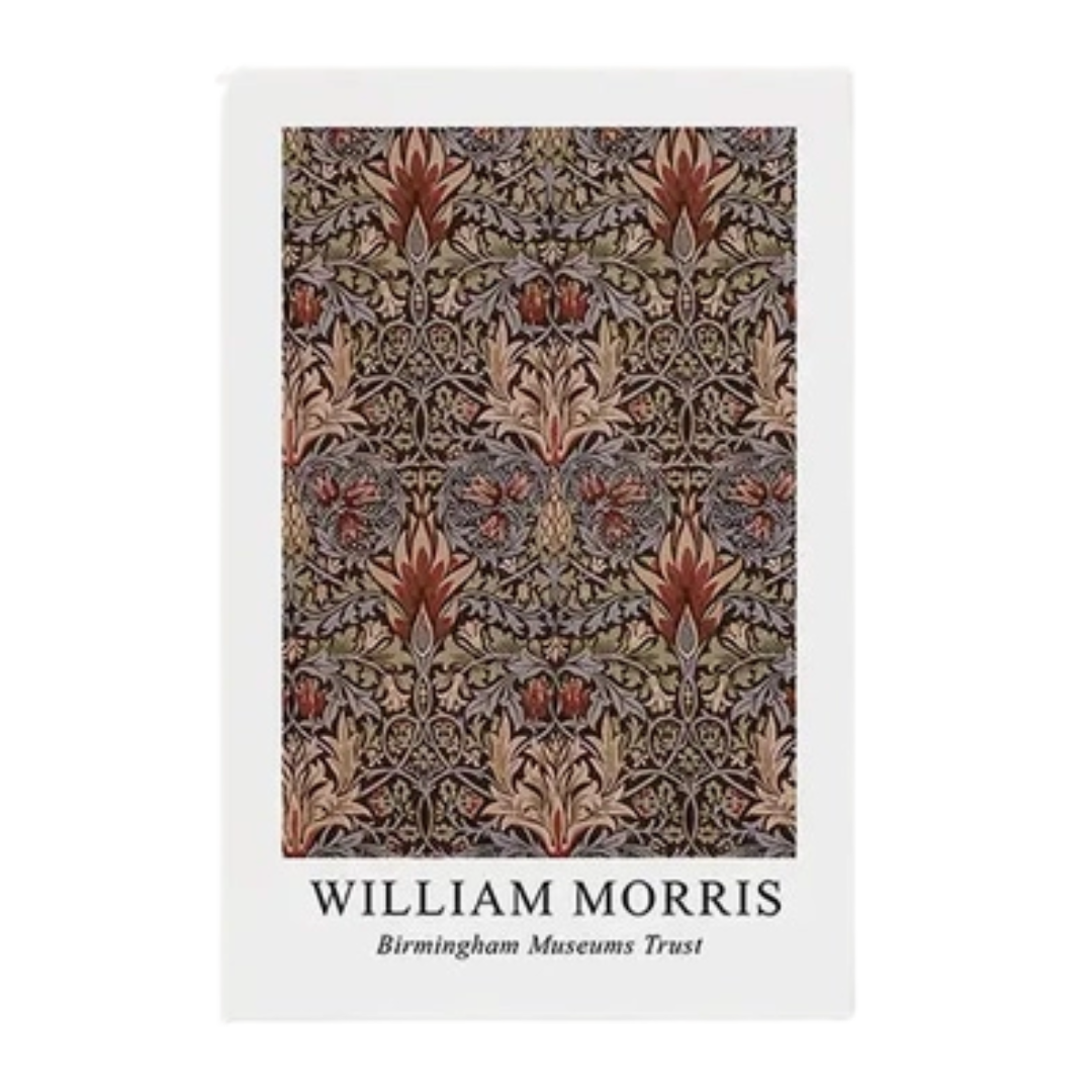 William Morris Floral Museum Exhibition Painting 18x24