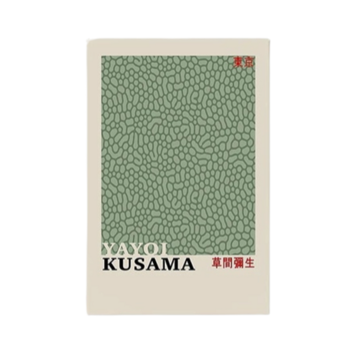 Yayoi Kusama Sage Green Print 18x24