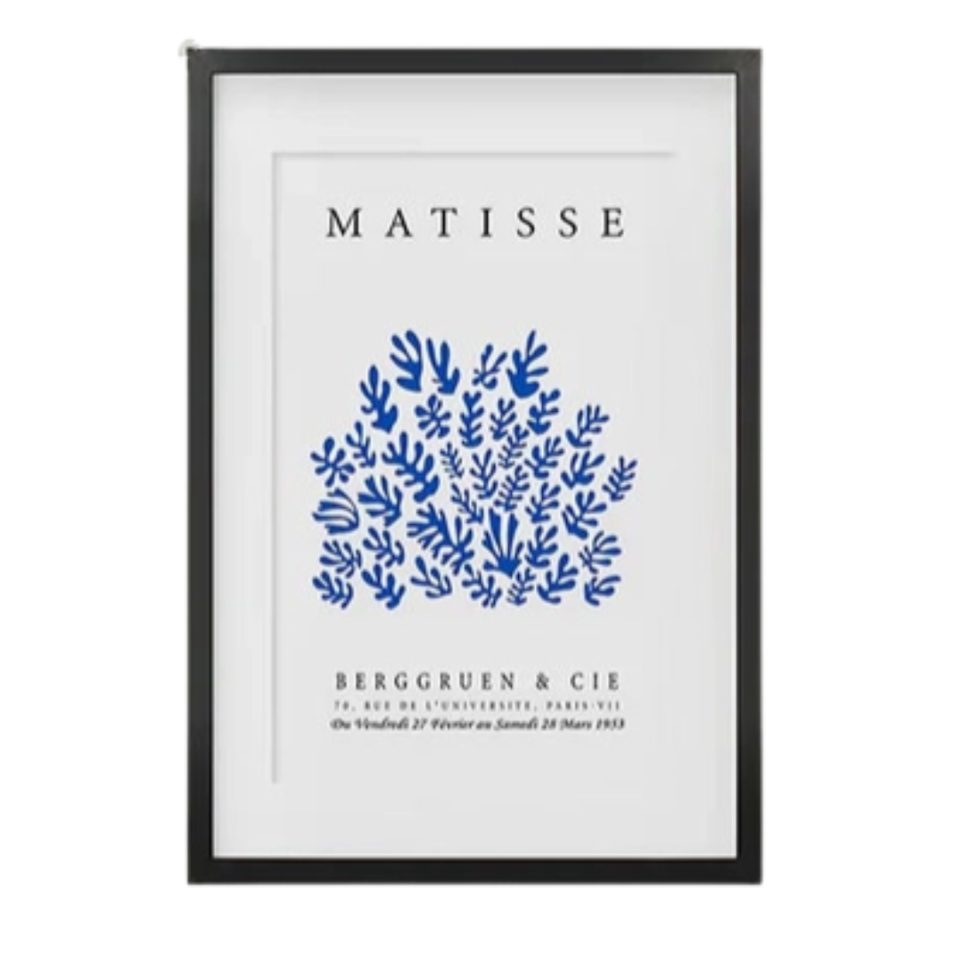 Navy Blue Henri Matisse Print 18x24
