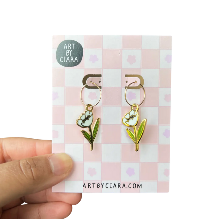 Gold Filled Tulip Hoop Earrings