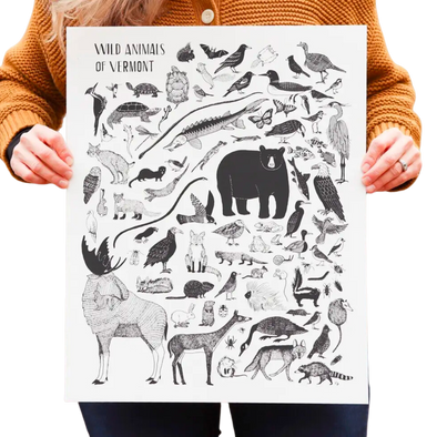 Wild Animals of Vermont Print