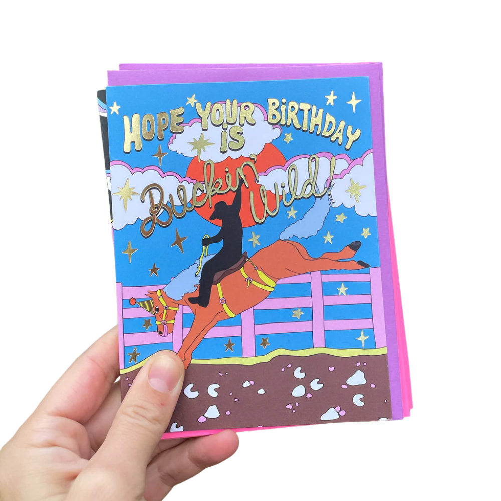 Buckin' Wild Birthday Card