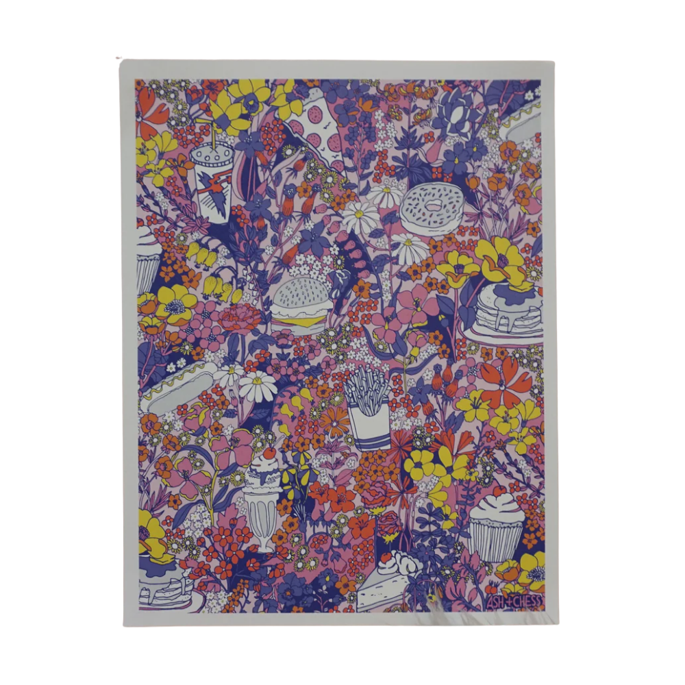 Food Floral Technicolor Art Print (11x14)