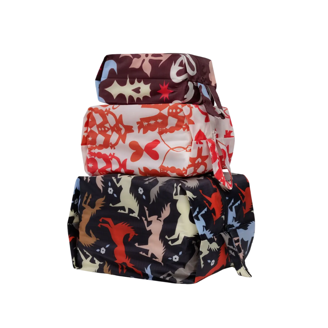 3D Zip Pouch Set