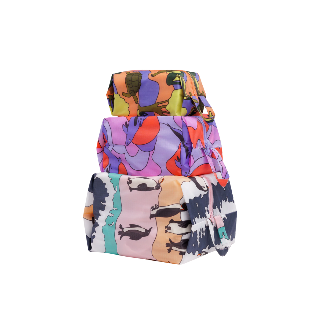 3D Zip Pouch Set