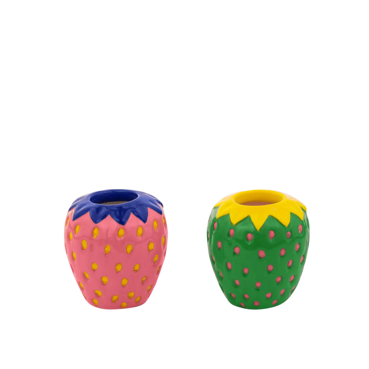 Strawberries Candle Holder Set